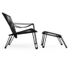 Repose pied pour fauteuil jardin collection ONIRIQUA structure noire - BOQA